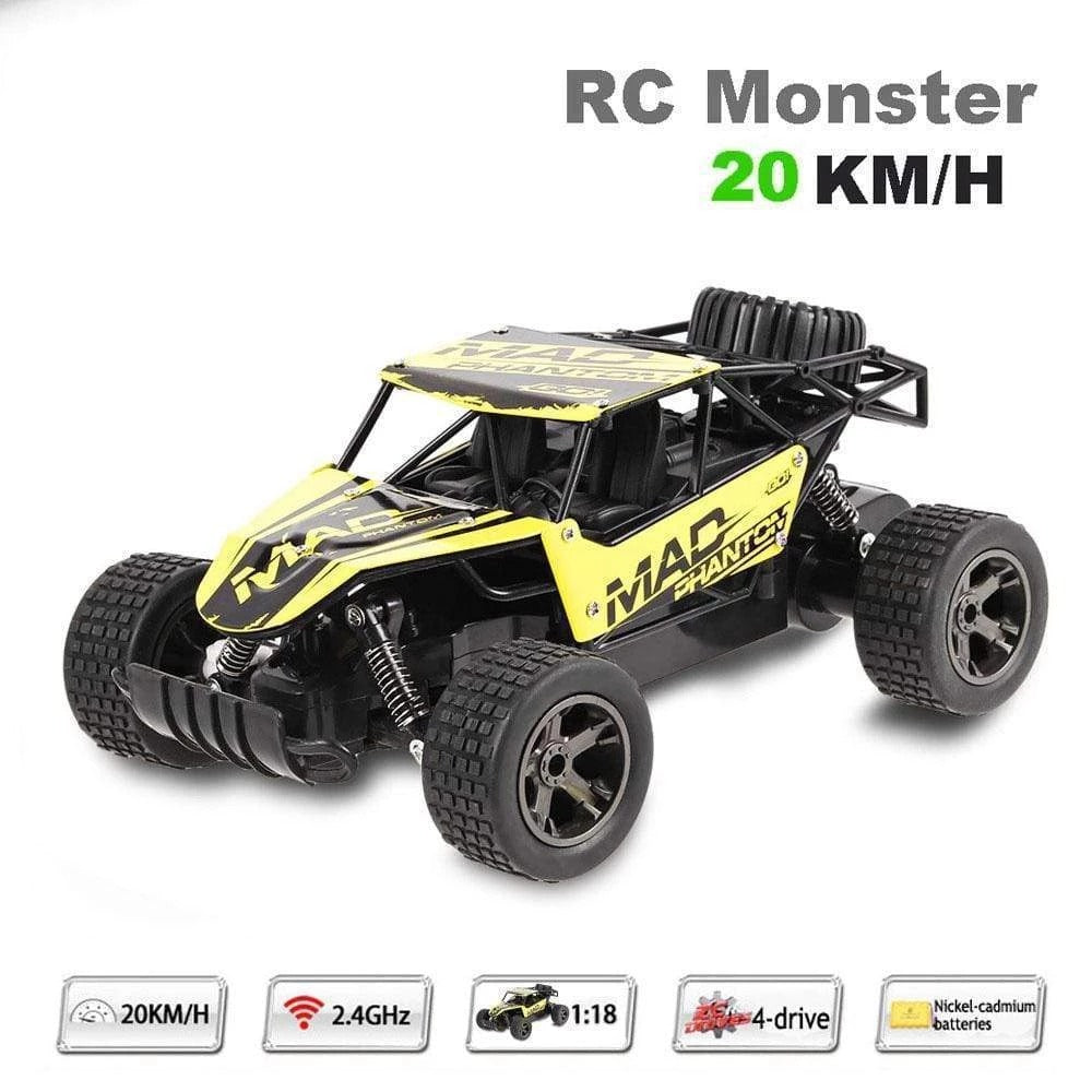 High-Speed RC Drift Car, 1:18, blau/gelb