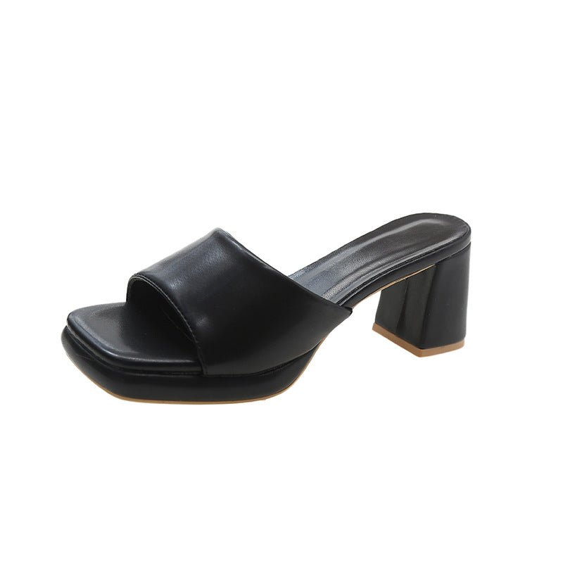 Chunky-Heel Sandale mit eckiger Zehenpartie – Bild 2 | LuxeStyle