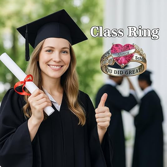 Personalisierbarer Kupferring mit Zirkonia