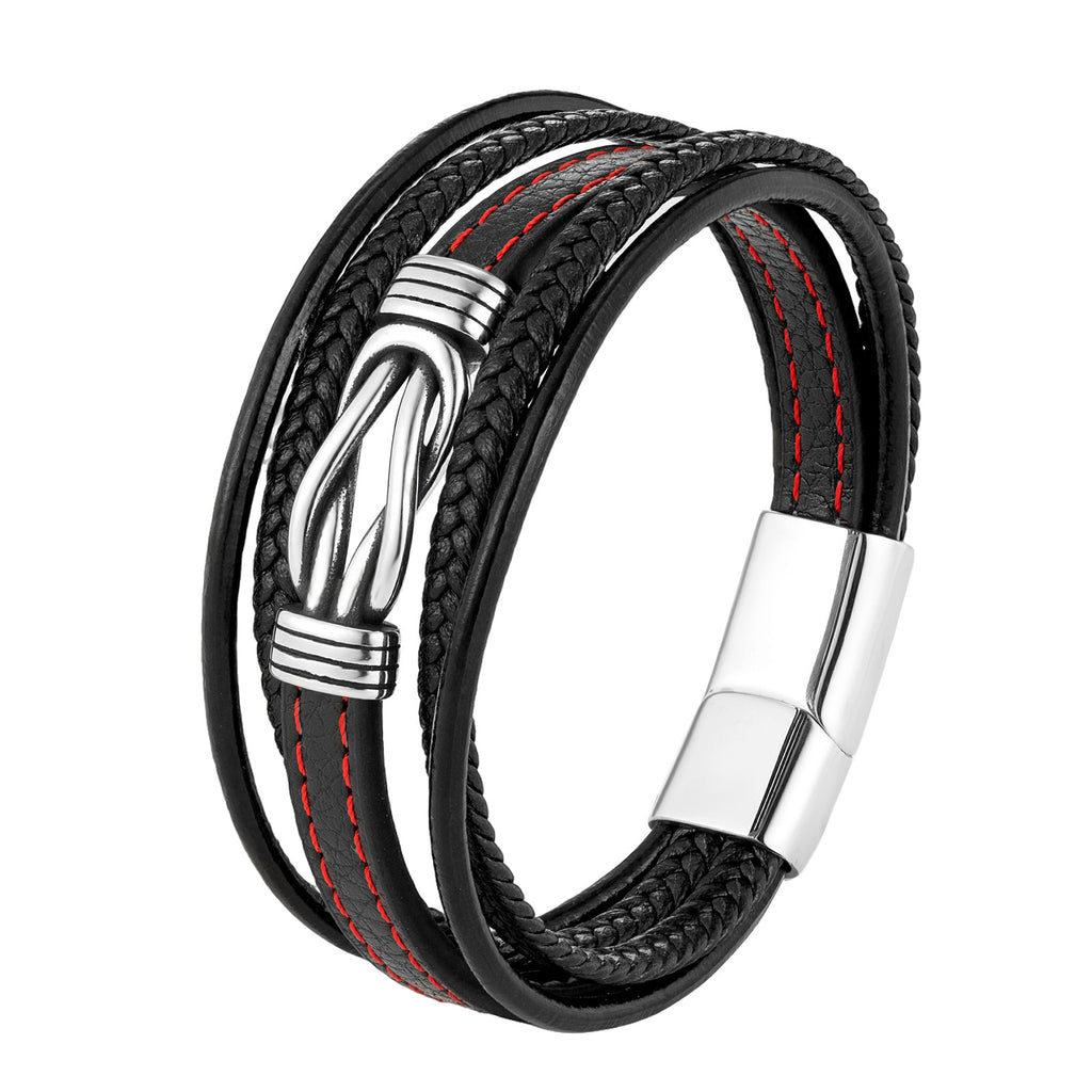 Geflochtenes Lederarmband für Herren – Bild 4 | LuxeStyle