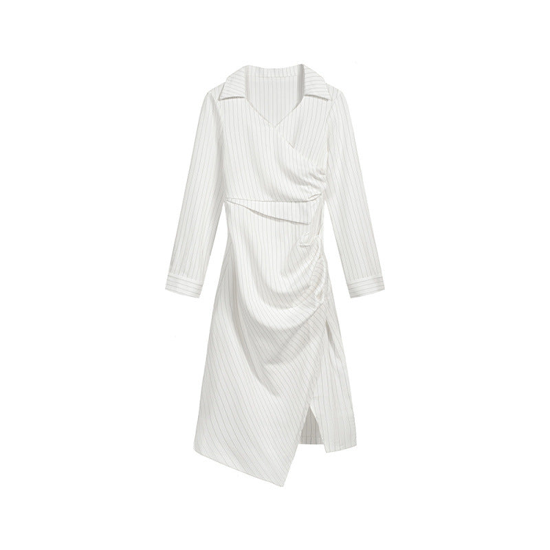 Weiss-blaues Streifenkleid