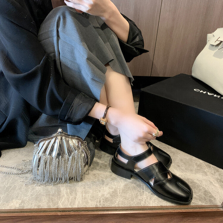 Flache Leder-Sandalen – Bild 4 | LuxeStyle