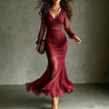 Maxi-Kleid mit Taillen-Gurt – Bild 1 | LuxeStyle