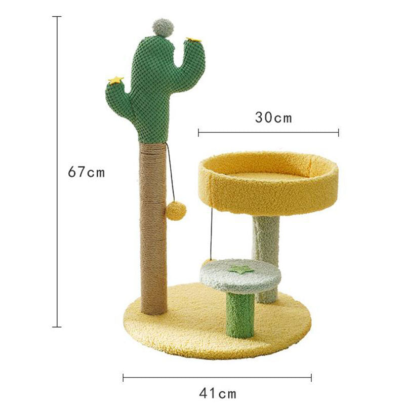 Cactus Katzenkratzbaum mit Sisal und Liegefläche