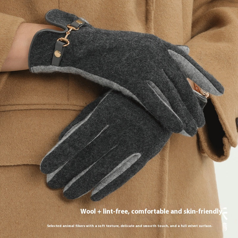 Winddichte Fleece-Handschuhe für Touchscreens
