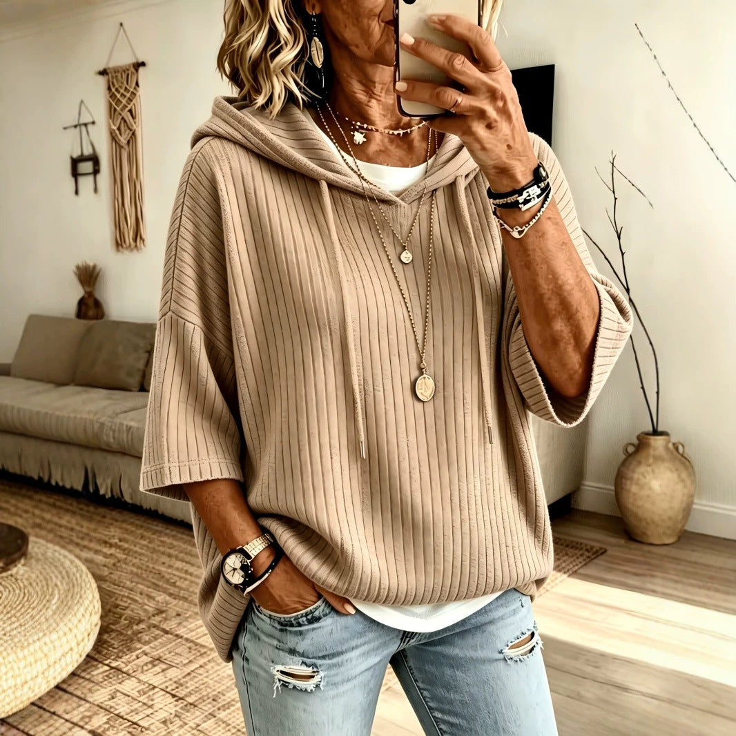 Kapuzen-Sweatshirt aus Fleece mit Kordelzug