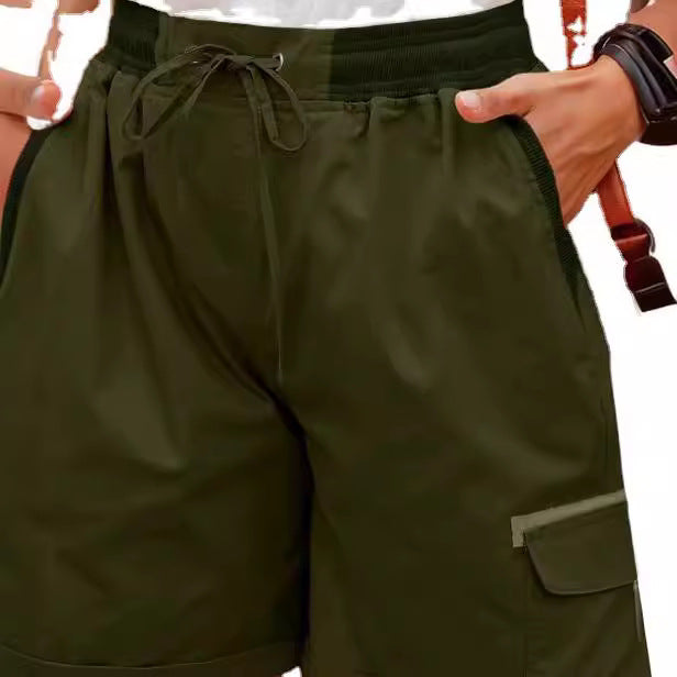 High-Waisted Cargo Shorts für Damen