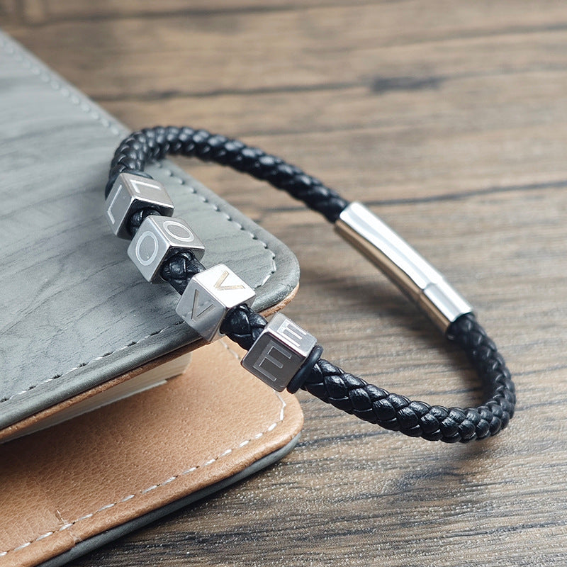 Stahl-Liebesbrief-Armband – Bild 5 | LuxeStyle