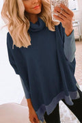 Strickpullover mit Stehkragen für Damen