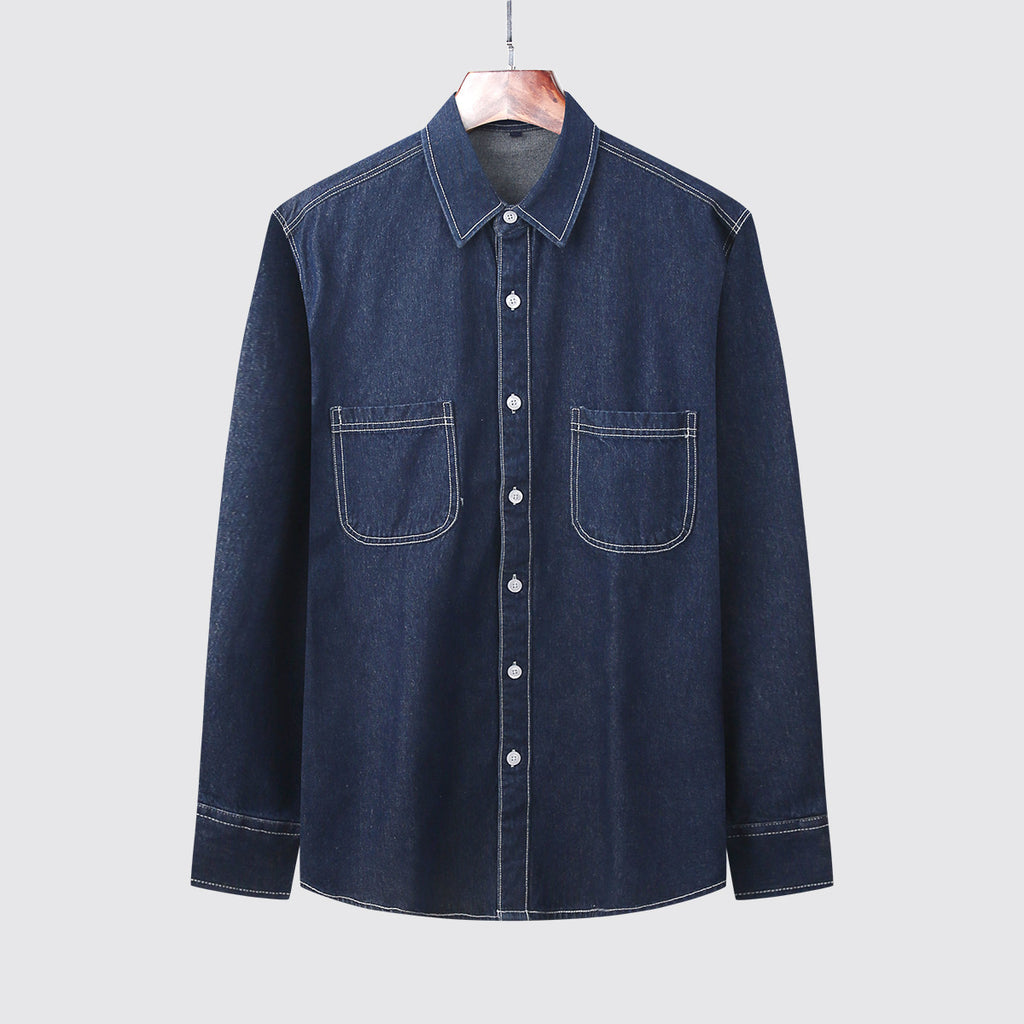 Herren Langarmshirt Slim Fit Casual