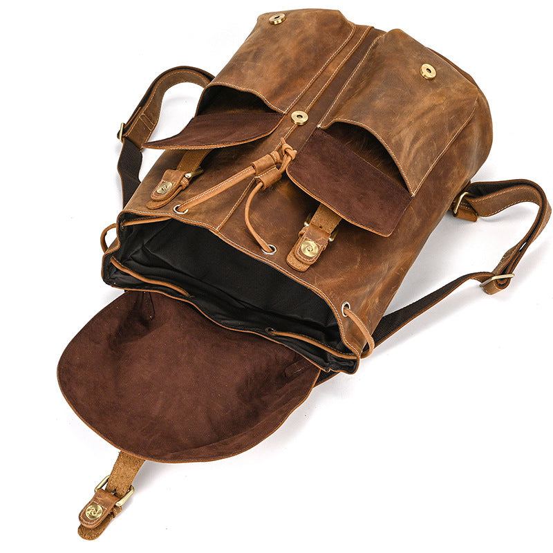 Retro Leder-Rucksack