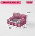 Gestreiftes Katzensofa – Plüsch & Rutschfest – Bild 3 | LuxeStyle