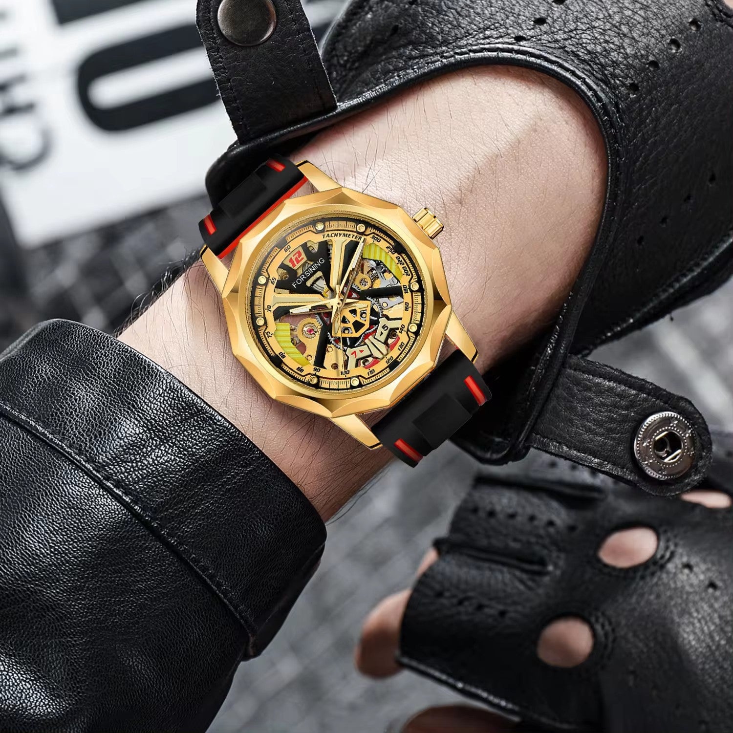 Casual Hohlkreuz-Wasserdichte Manuelle Mechanische Uhr