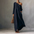 Langes Off-Shoulder-Kleid