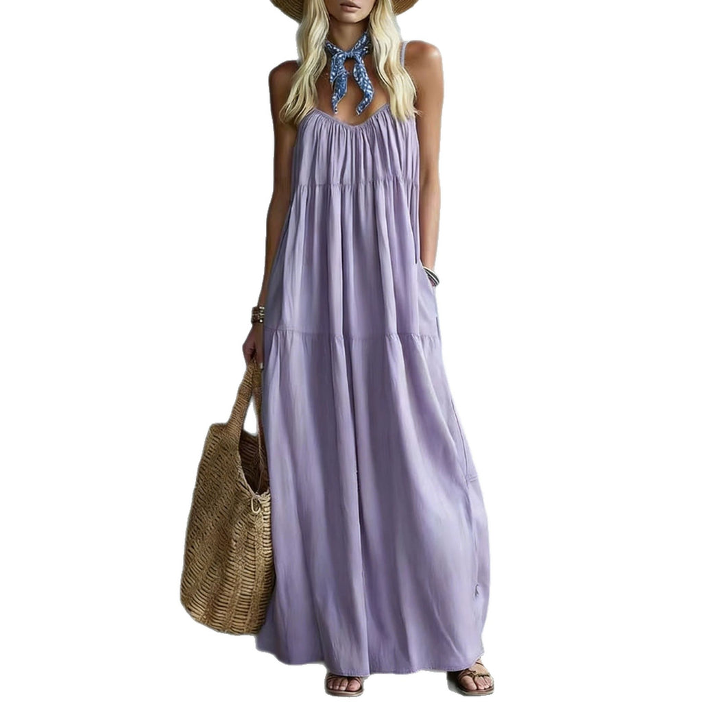 Beige Maxi Kleid – Bild 7 | LuxeStyle