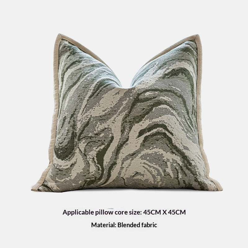 Bambusblätter-Throw-Pillow in Grün – Bild 6 | LuxeStyle