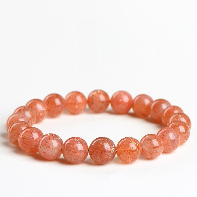 Armband Goldener Sonnenstein Orange-Rot