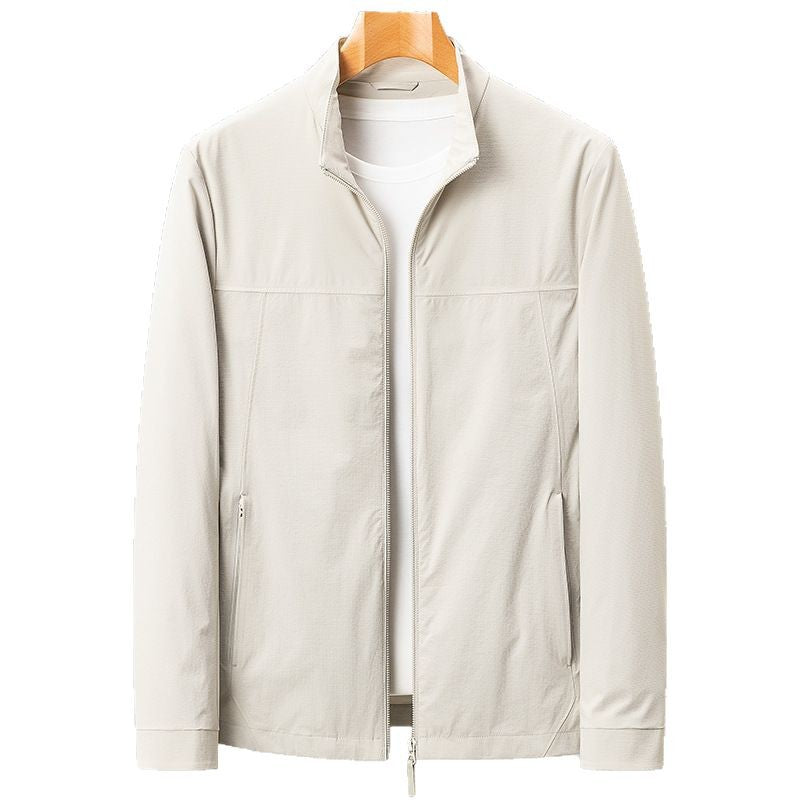 Herren Slim-Fit Stehkragen-Jacke