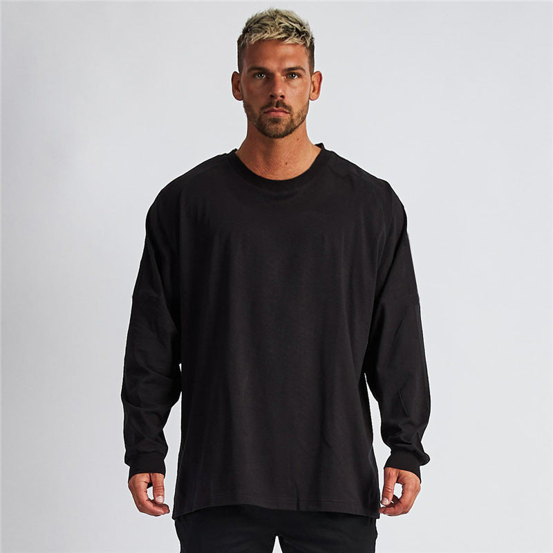 Muskelpassende Langarm-T-Shirt | LuxeStyle