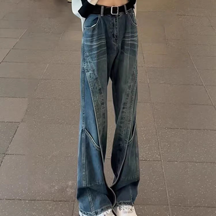 Patchwork Jeans im Vintage-Look für Herren