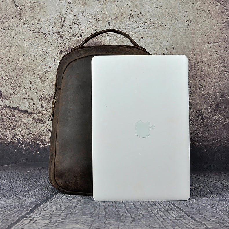 Leder-Computerrucksack mit Schloss | LuxeStyle