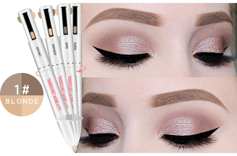 4-in-1 Augenbrauenstift mit Kugelspitze – Bild 2 | LuxeStyle
