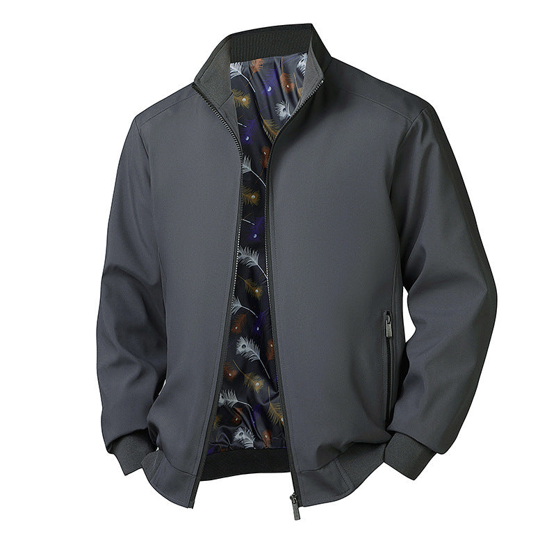 Herren Übergangsjacke Stehkragen Cord Slim Fit