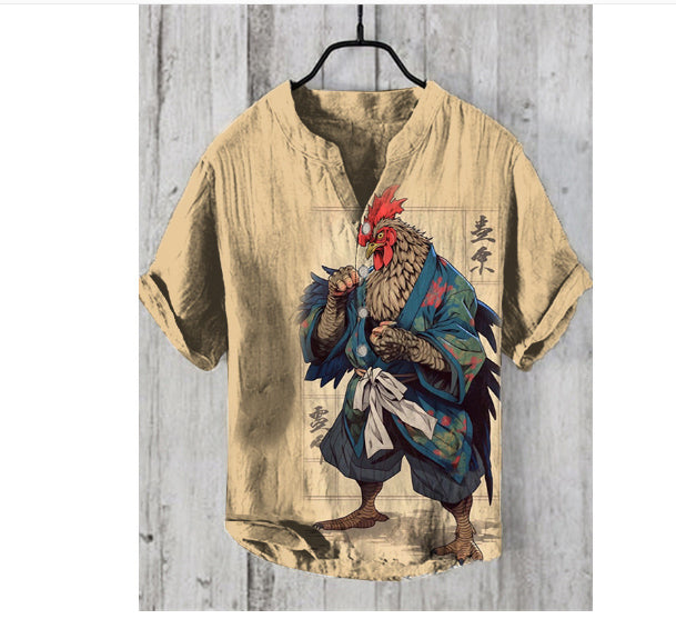 Sommerliches Herren-Shortshirt mit Blumenmuster – Bild 4 | LuxeStyle