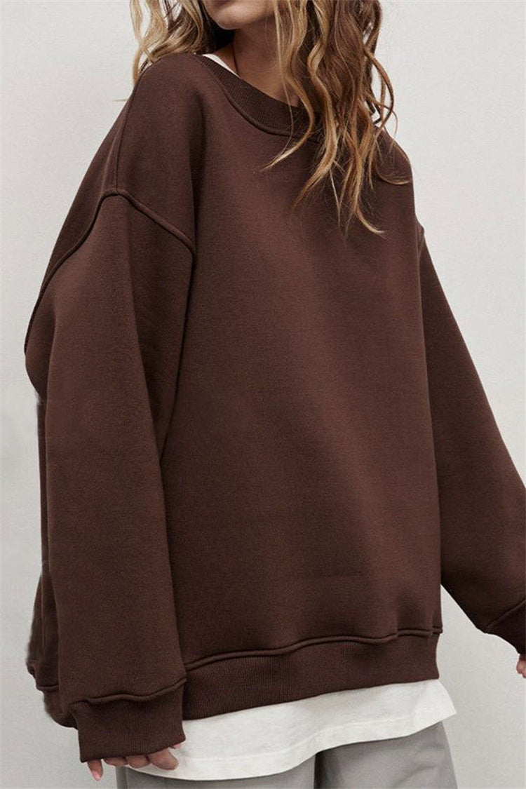 Weitenfreundlicher Rundhals-Hoodie