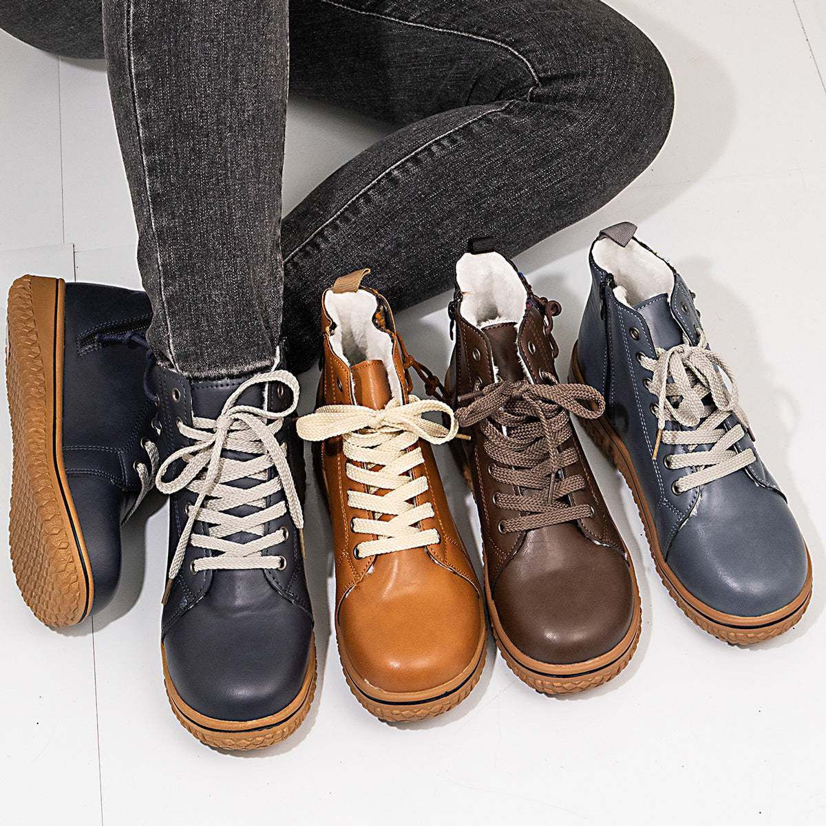 Winter-Boots mit Schnürung