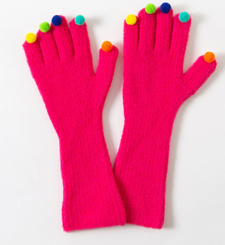 Warme Plüsch-Handschuhe für Damen
