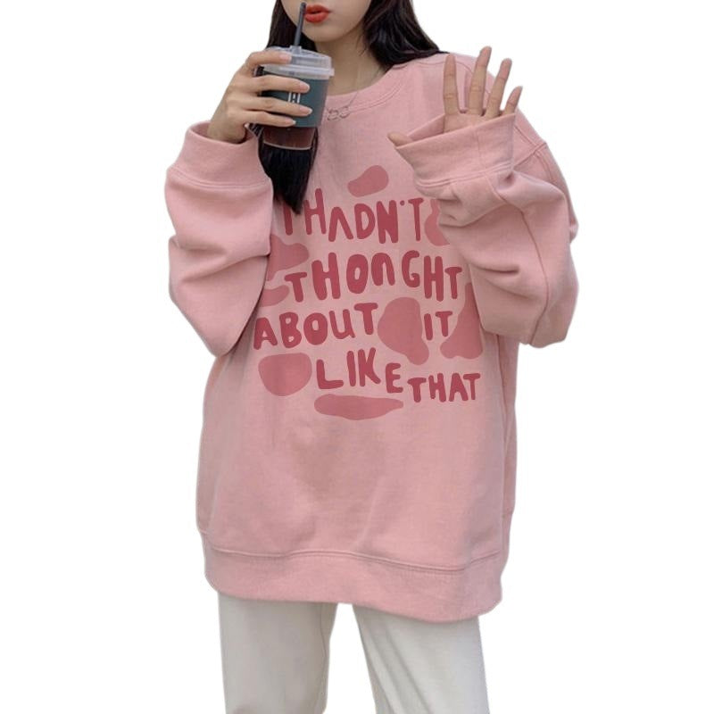 Lockere Damen-Hoodie mit Fleece-Futter