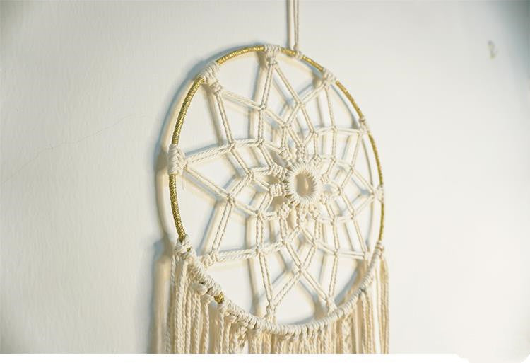 Wandbehang aus Baumwollfaden, handgewebt