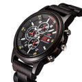 Holzuhr für Herren – Quarz, 50 mm Zifferblatt | LuxeStyle