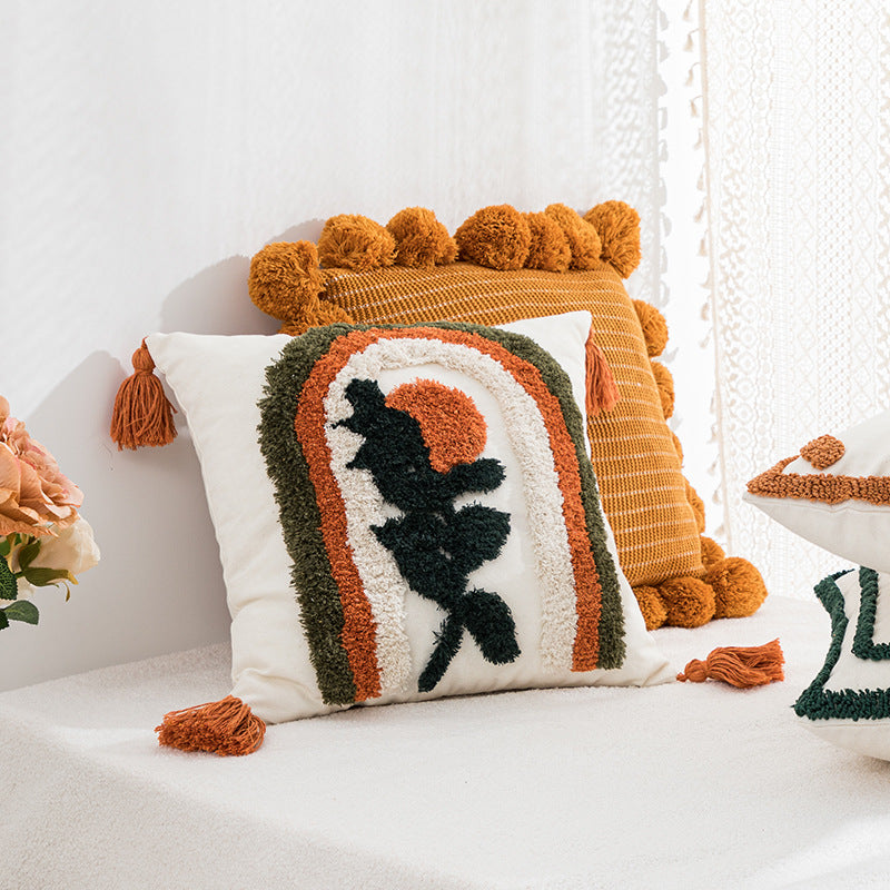 Loop Samt Bestickter Kissenbezug – Bild 10 | LuxeStyle