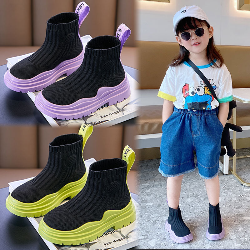Hohe Kinderstiefel mit atmungsaktivem Mesh – Bild 5 | LuxeStyle