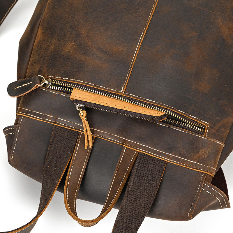 Retro Leder-Rucksack