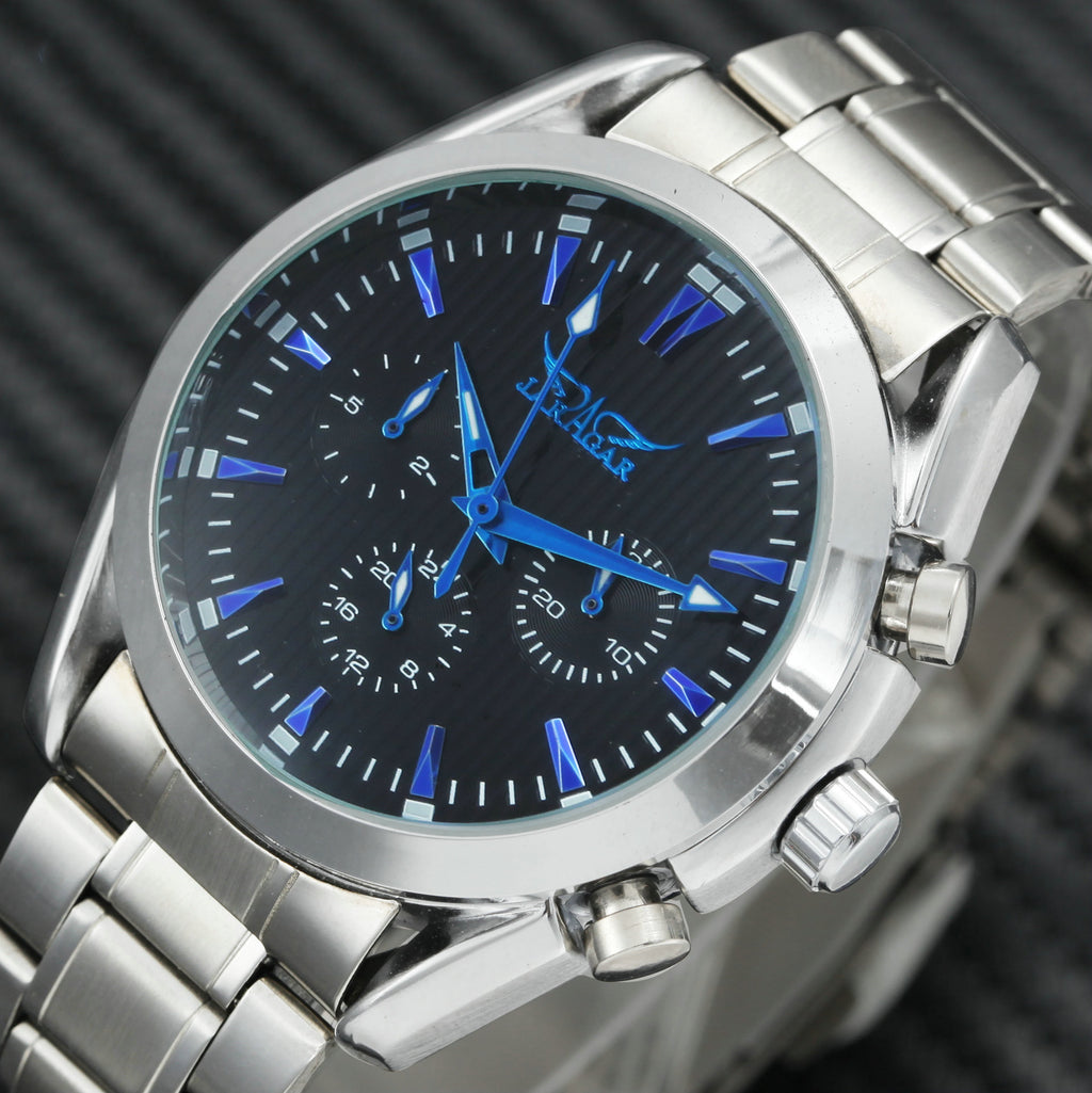 Herren Automatikuhr mit Stahlband – Bild 3 | LuxeStyle
