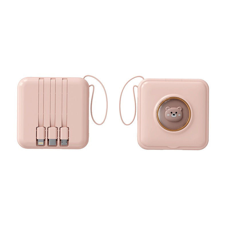 Powerbank mit Schminkspiegel und integriertem Kabel