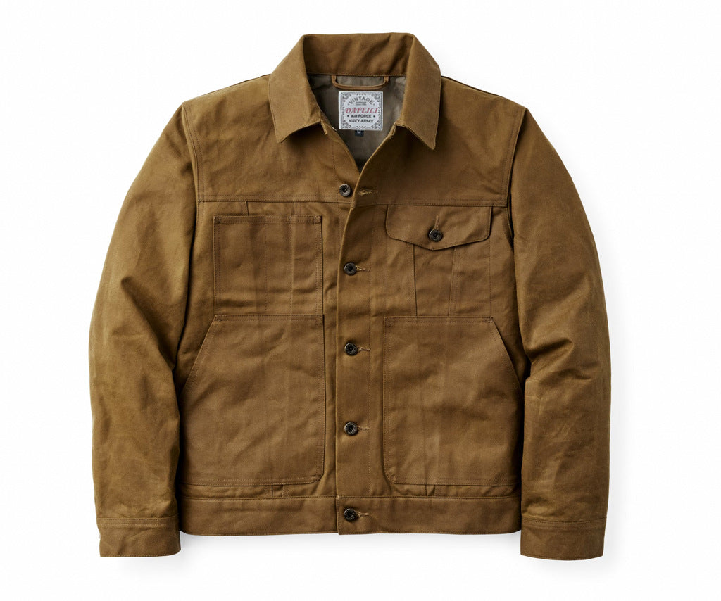 Herren Retro-Übergangsjacke mit Reverskragen