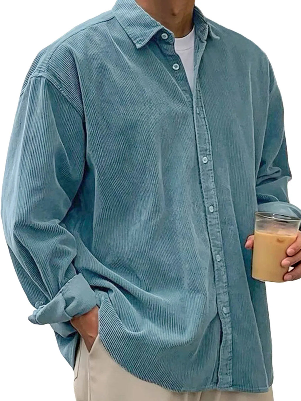Lässige Cord-Hemdjacke für Herren – Bild 7 | LuxeStyle
