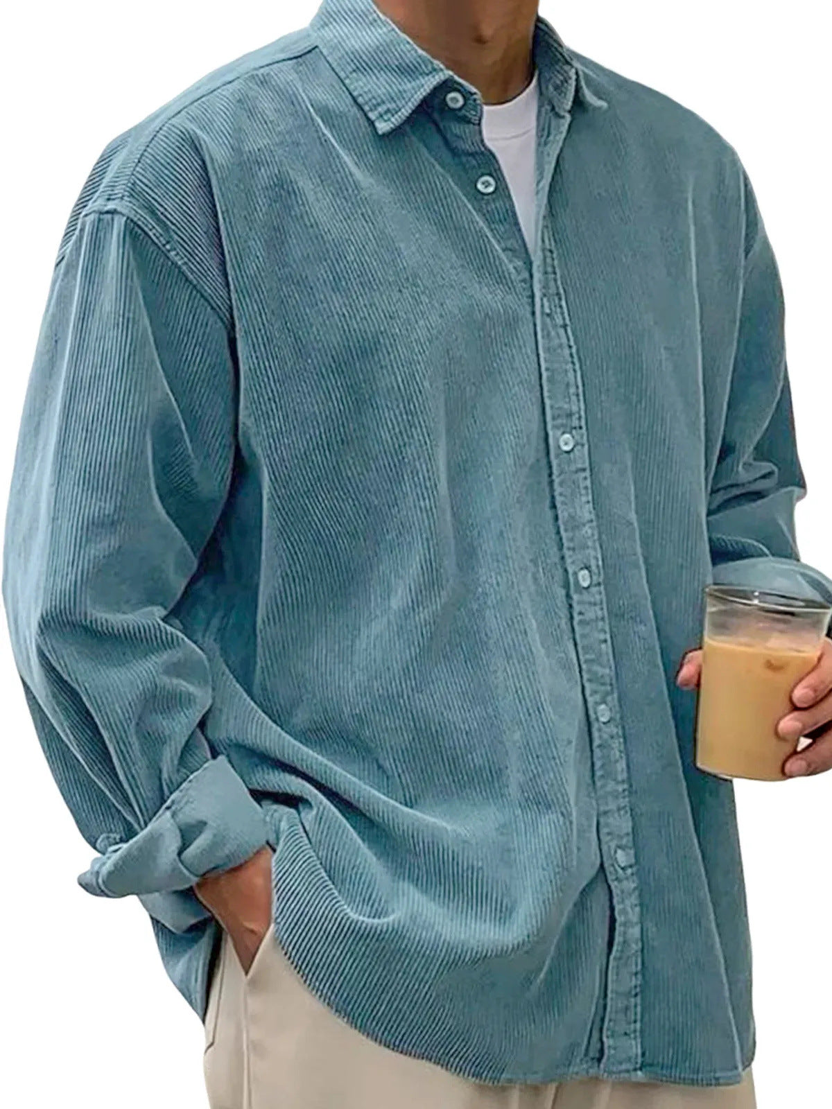 Lässige Cord-Hemdjacke für Herren – Bild 7 | LuxeStyle