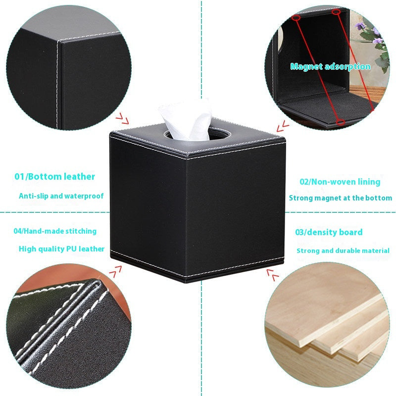 Multifunktionale Leder-Rollenpapierbox – Bild 4 | LuxeStyle