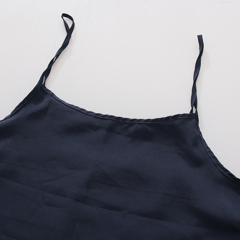 Navy Organza Bluse