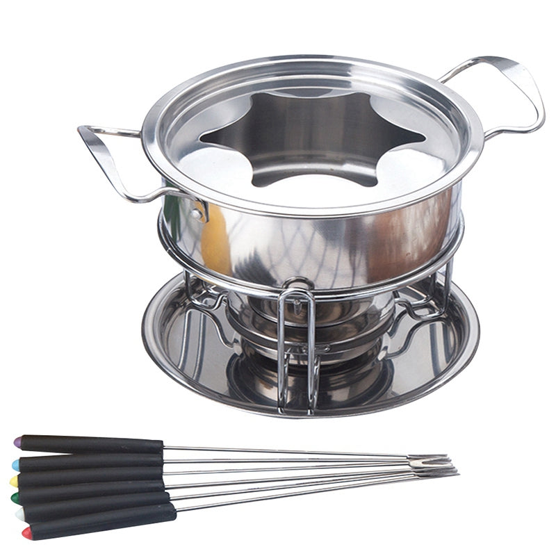 Edelstahl-Topf-Set mit Alkoholkocher | LuxeStyle