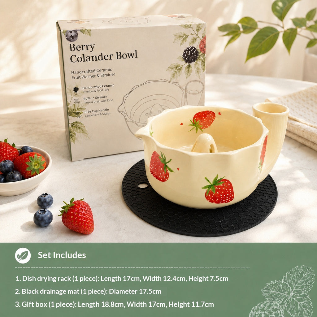 Drehbare Keramik-Abtropfschale für Obst – Bild 10 | LuxeStyle