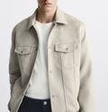 Herren Lederimitat Reversjacke