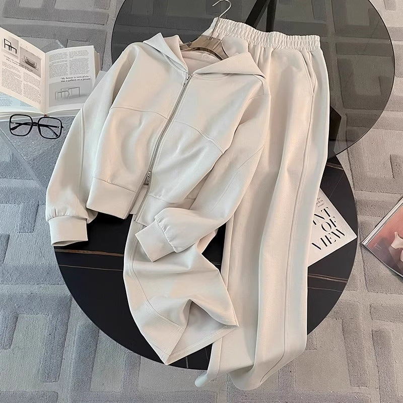 Hoodie und weite Hose Set im Western-Stil