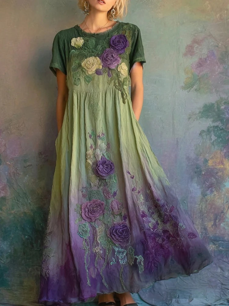 Elegantes ärmelloses Maxi-Kleid mit Blumenmuster – Bild 4 | LuxeStyle