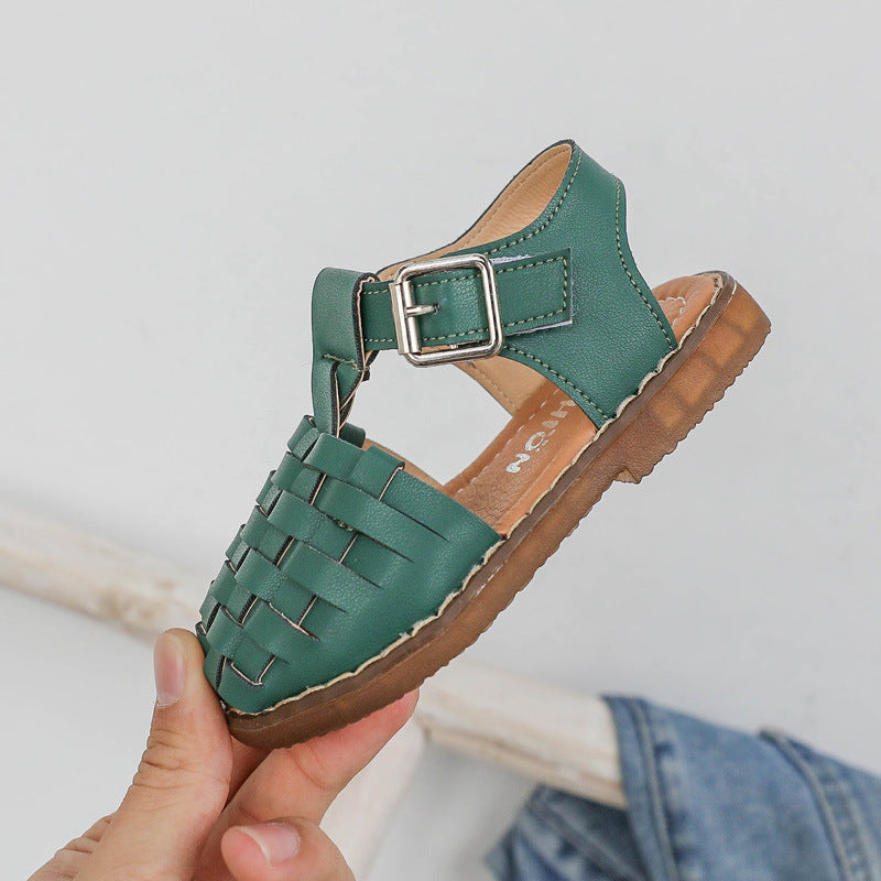 Retro Sandalen für Mädchen mit Klettverschluss – Bild 3 | LuxeStyle